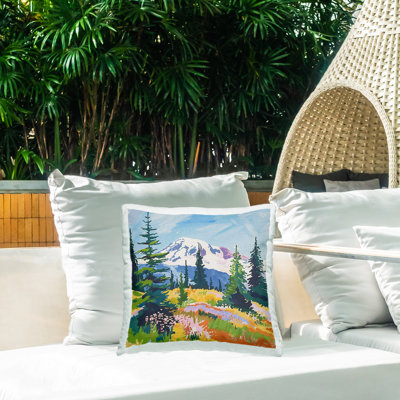Coussin d'extérieur Modern Expressive Lakeside