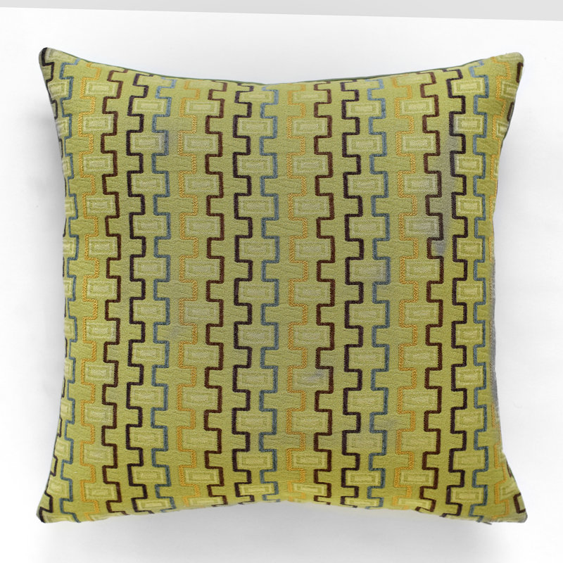 Geometric Feather Throw Pillow