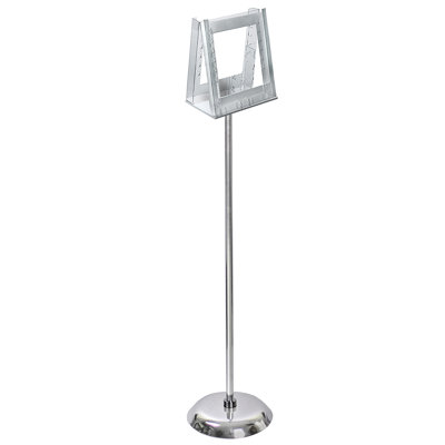 2-Pocket Acrylic Literature Holder Floor Stand for 8.5" x 11" Paper
