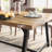 Baeumel 70.87'' Rectangle Dining Table for 6-8, Wood Kitchen Table with Strong Metal Frame-297922120