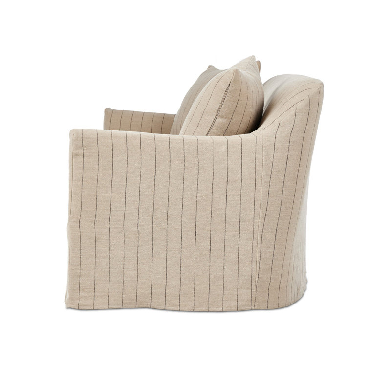 Lowell Slipcover Sofa, Cream Striped