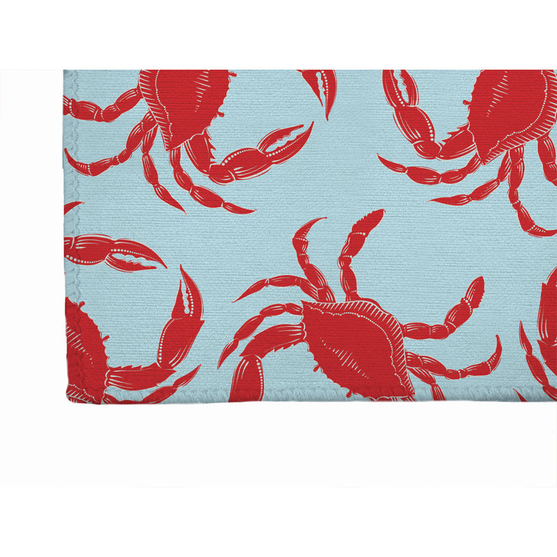 Paillasson Crabby, Bleu, L 36 po x L 60 po