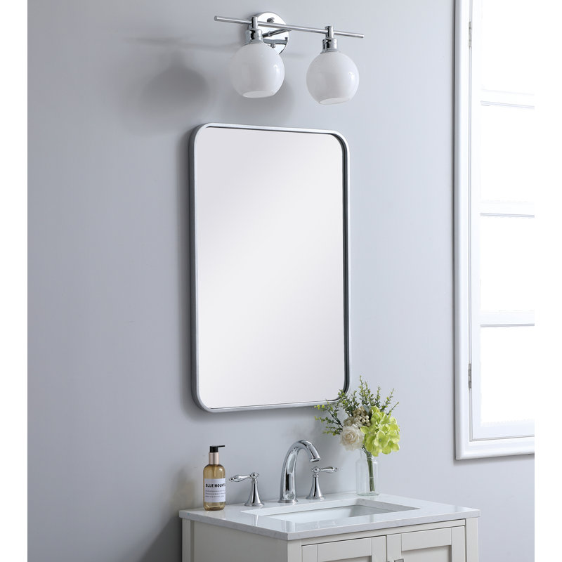 Miroir mural Sabine, Argent, 30 po x 20 po