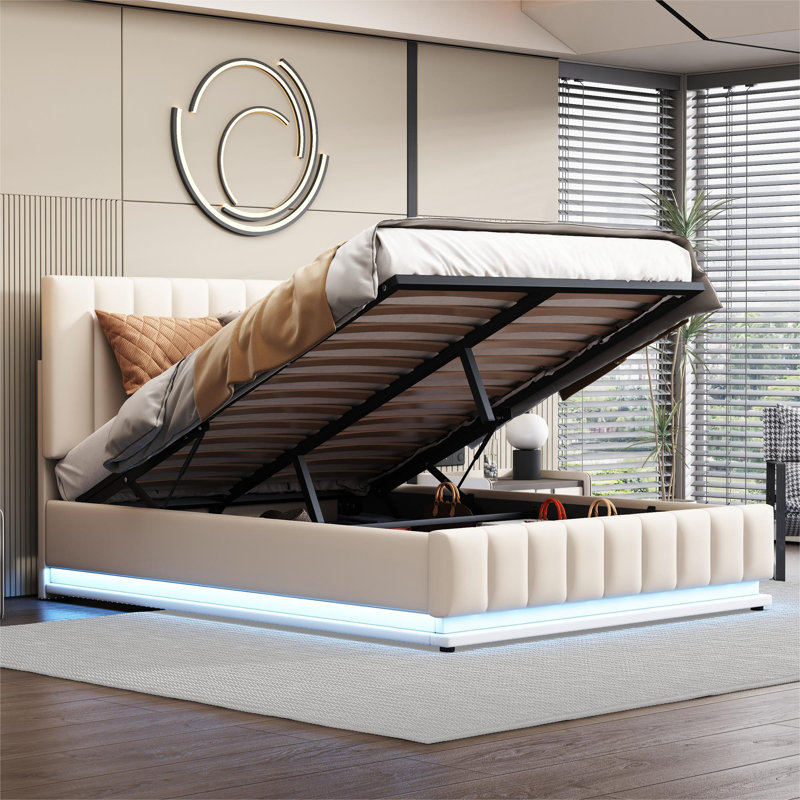 Carolan Upholstered Ottoman Storage Bed, European Double (140 x 200cm)