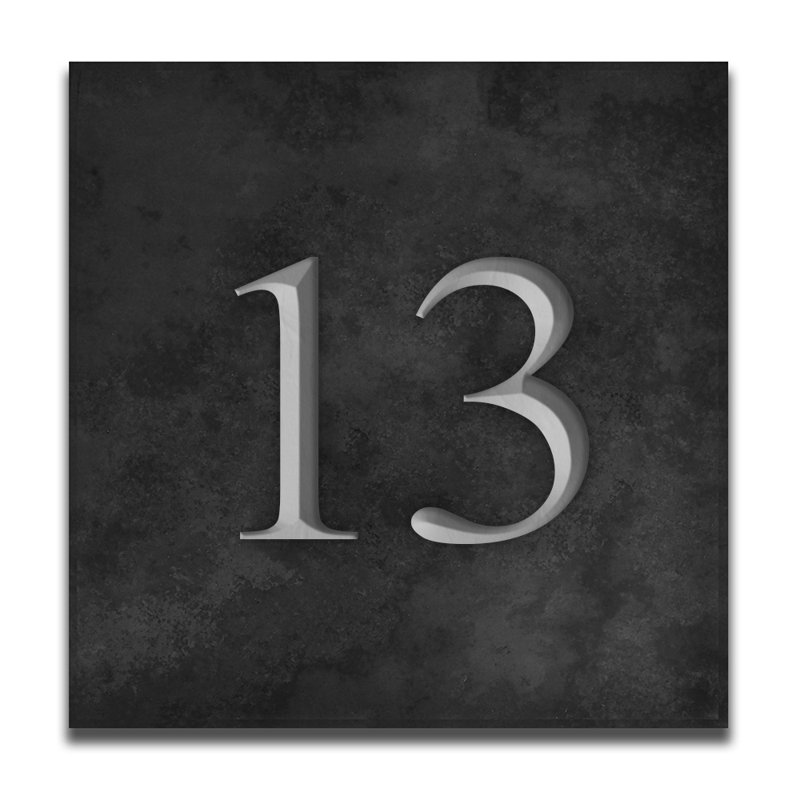 Velia 17.78cm H Stone House Number, Silver, 13