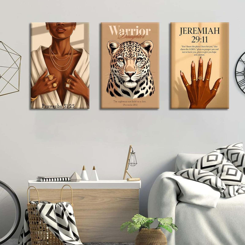 3 Piece Wrapped Canvas Print, 60cm H x 40cm W