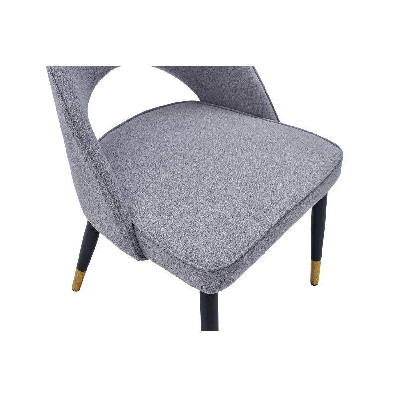 Chaise d'appoint rembourrée grise Rotherham