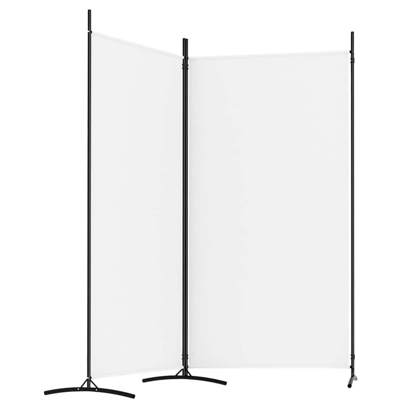 Paravent 2 panneaux en tissu pliable 68,9 x 70,9 po, White