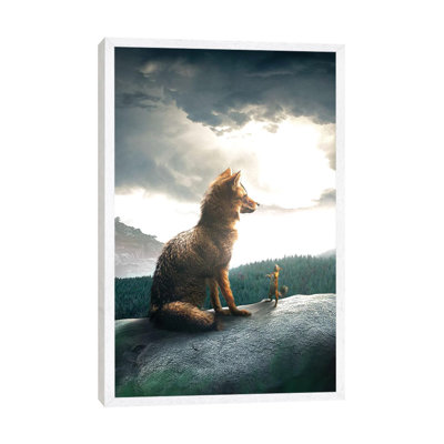The Fox and Squirrel 1 Piece Wall Art on Canvas