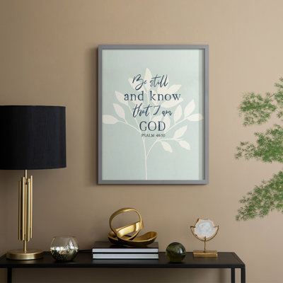 Be Still Framed Print - Solid Wood