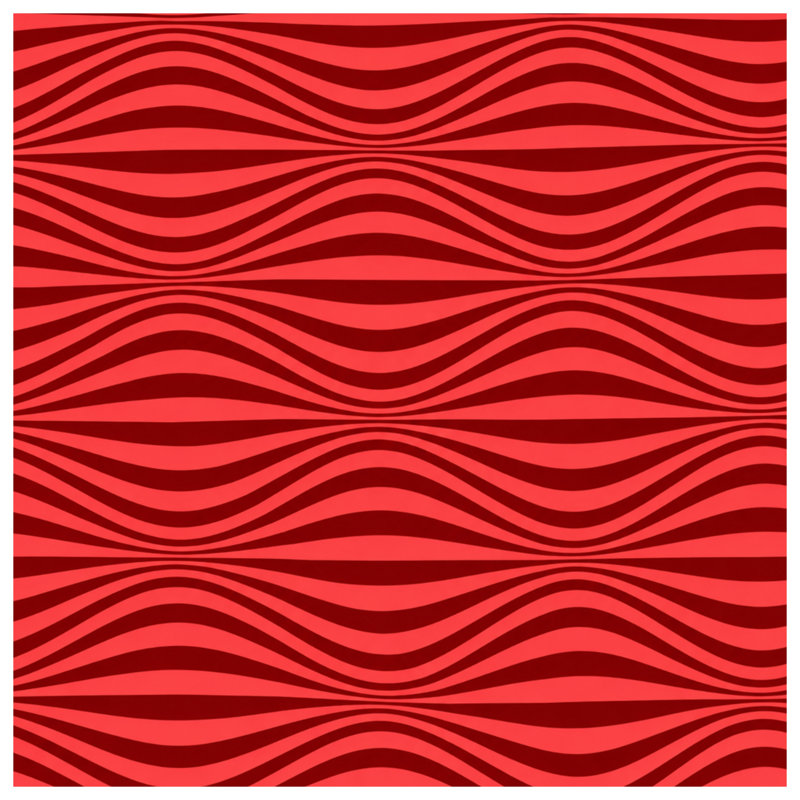 Rideaux de douche Red Wavy Lines, L 70 po x H 84 po
