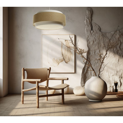 Abigial 1 - Light Cream Drum Pendant