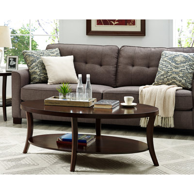 Oval Coffee Table with Shelf (Single Pack)