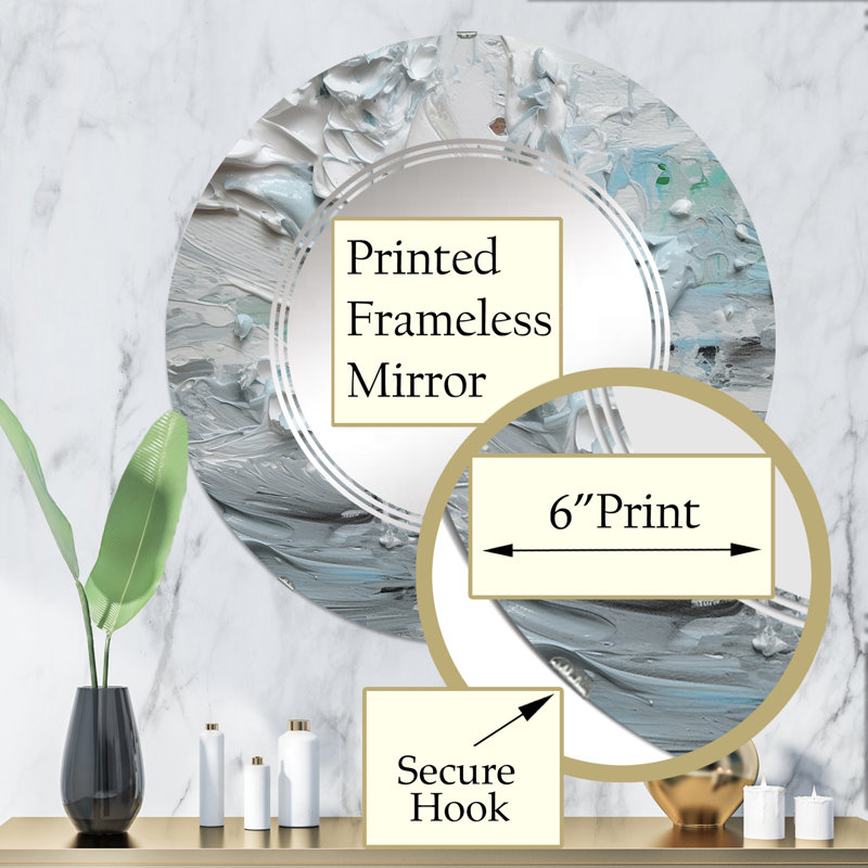 Miroir mural rond Taoualt, 32 po x 32 po