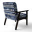 Chaise d'appoint Abstract Boho - Fauteuil indigo à motif tribal II-544779512