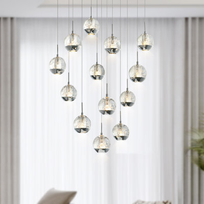 13 Light Multi Light Pendant With Chrome Finish