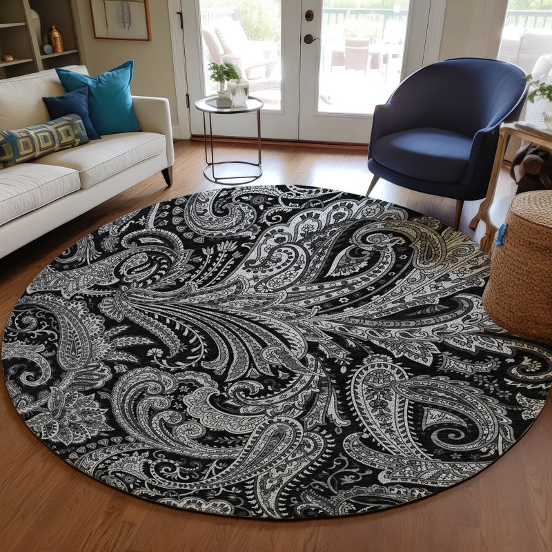 Tapis intérieur / extérieur Fareham avec envers antidérapant, Rond 8 pi