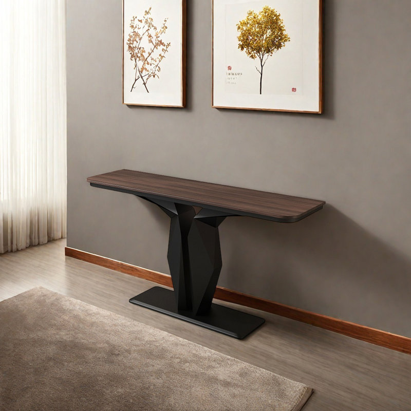 Console Modern Minimalist, H 31,5 po x l 39,37 po x P 11,81 po, Noir, noir, noir, noir