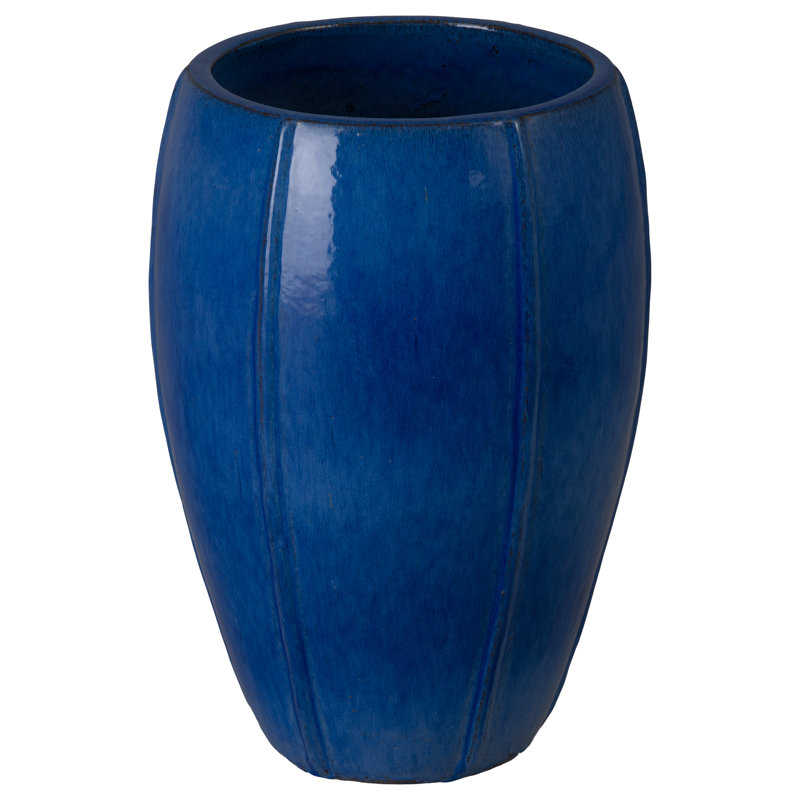 CREST PLANTER, SNOW, Blue, 25" H x 18" W x 18" D