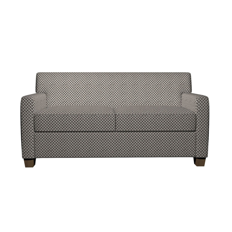 Tissu en lin chevrons, Gris 1