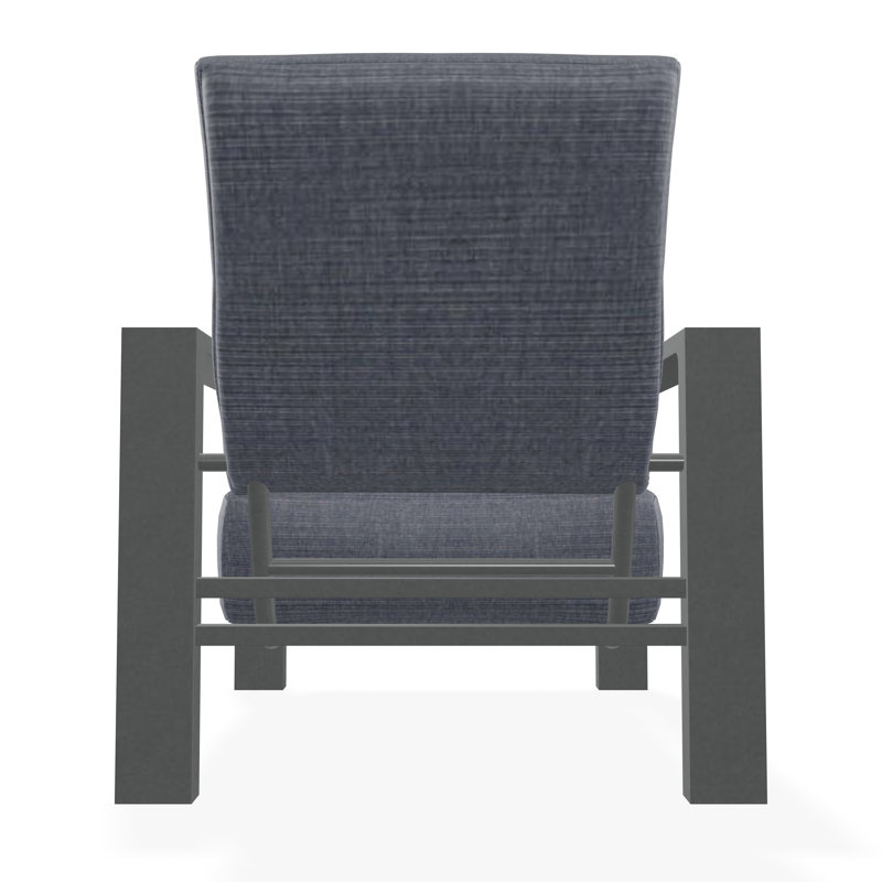 Chaise avec accoudoirs à coussin profond Larssen, Denim prouvé, Graphite