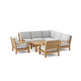 Riviera Outdoor 8 - Piece Teak Conversation Set