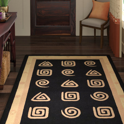 Ardilla Hand Hooked Wool Pile Geometric Rug