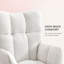 Chaise berçante moderne en sherpa avec poche et dossier haut-375757712