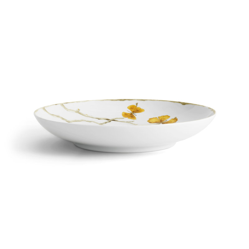 Butterfly Ginkgo Handmade Porcelain Pasta Bowl