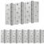 vidaXL Hinge Silver Steel Silent Bearing Door Frame Smooth Operation