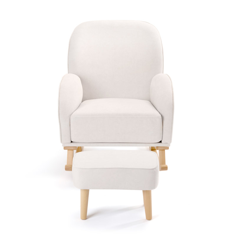 Freya Nursing Chair with Stool, Cream 