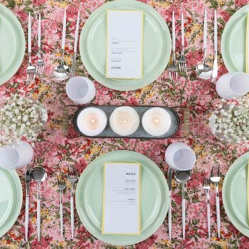 Assiettes en plastique rondes jetables Eco Collection Collection Edge 100 invités, L 10,6 po, Gris menthe