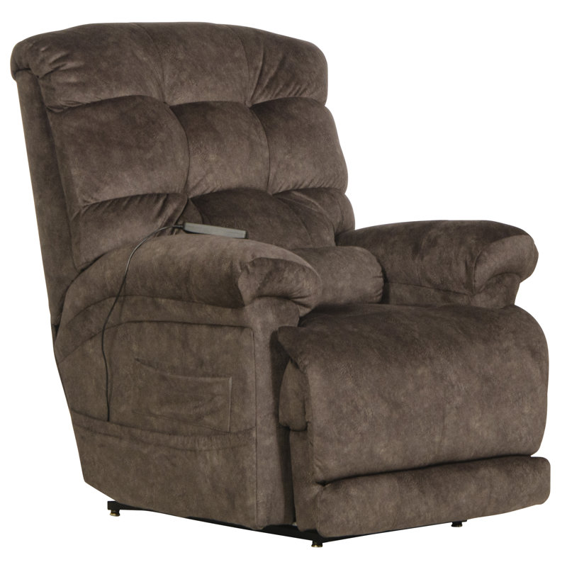 Fauteuil inclinable 39 po avec masseur, 100 % polyester brun