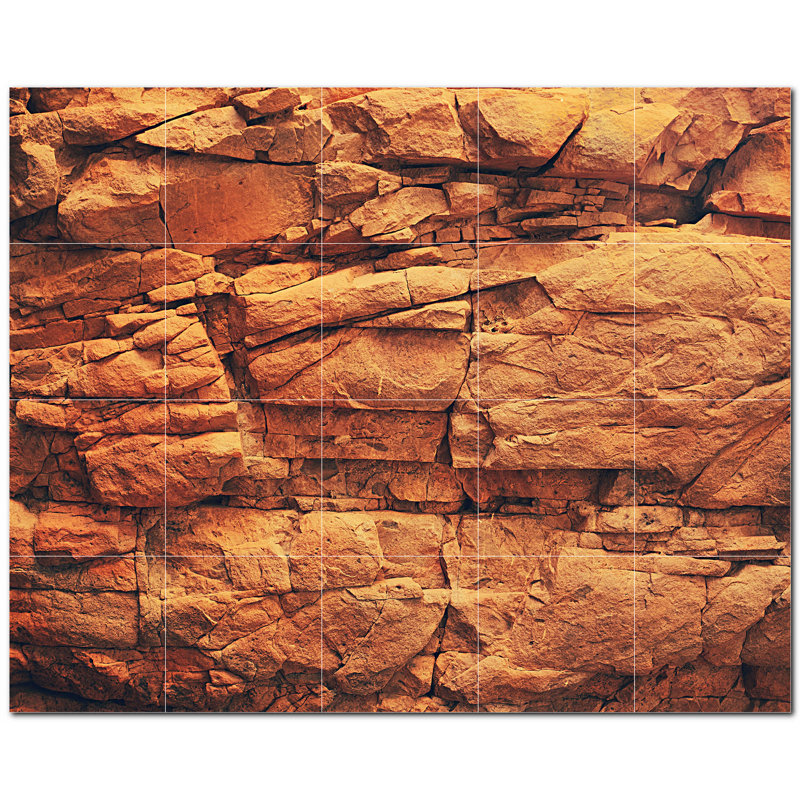Panneau mural en céramique satinée Rocks Photo 6 po x 6 po