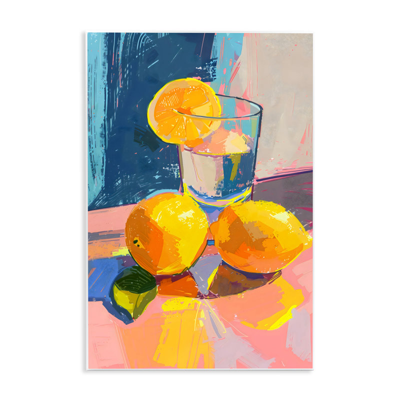 Plaque murale «Lemon Water Table Spread» par Creative Studio, H 15 po x l 10 po