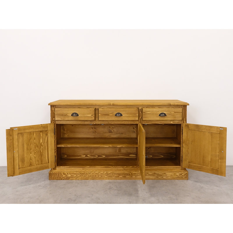 Hailley Solid Spruce Wood Sideboard