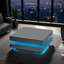 2-tier Square Centre Table With 16-colour Led Lights, Coffee Table For Living Room Office-2073727000