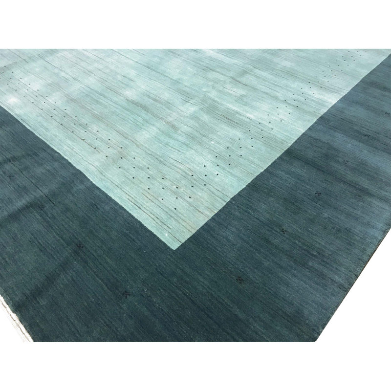 Wool Area Rug in Aqua