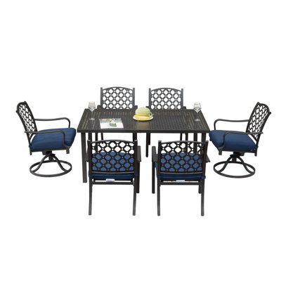 Outdoor 7 Pcs Patio Dining Set