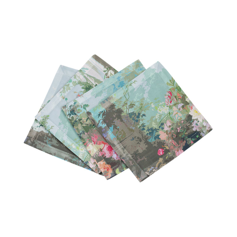 Jardin Defosse Chantilly Cotton Sateen Cocktail Napkins