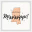 Welcome to Mississippi - Reproduction d'art textuel sur papier encadré-2116580284