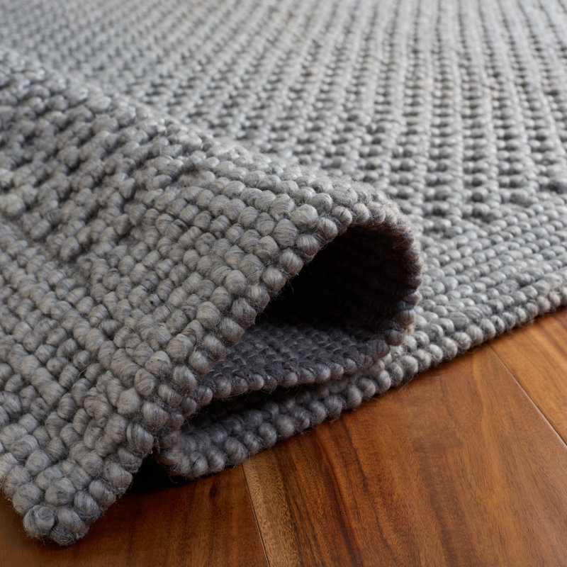 Natura Hand Woven Wool; Cotton; Recycled P.E.T Geometric Indoor Rug, Square 6'