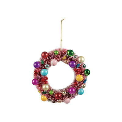 Couronne artisanale en sisal avec ornements décoratifs
