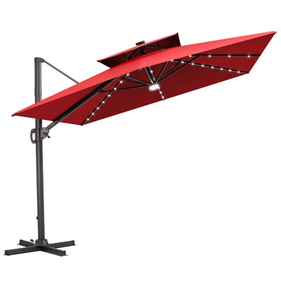 9' x 12'Solar Light Umbrella Without Stand