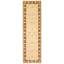 Tapis de couloir crème en tapis décoratif laine de conception unique 2 pi 8 po x 9 pi 7 po noué à la main new age ushak