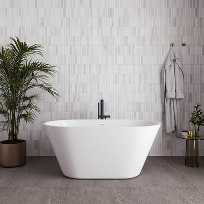 Baignoire autoportante 54 "avec drain interne Streamline