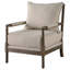 Fauteuil d'appoint à dossier amovible beige et naturel