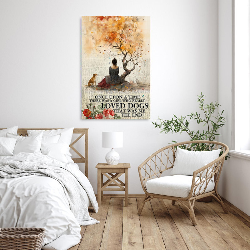 «A Girls Who Really Love Dogs - 1 Pièce Rectangle», L 24 po x H 36 po