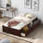 Platform Storage Bed with 3 Drawers-1852611265