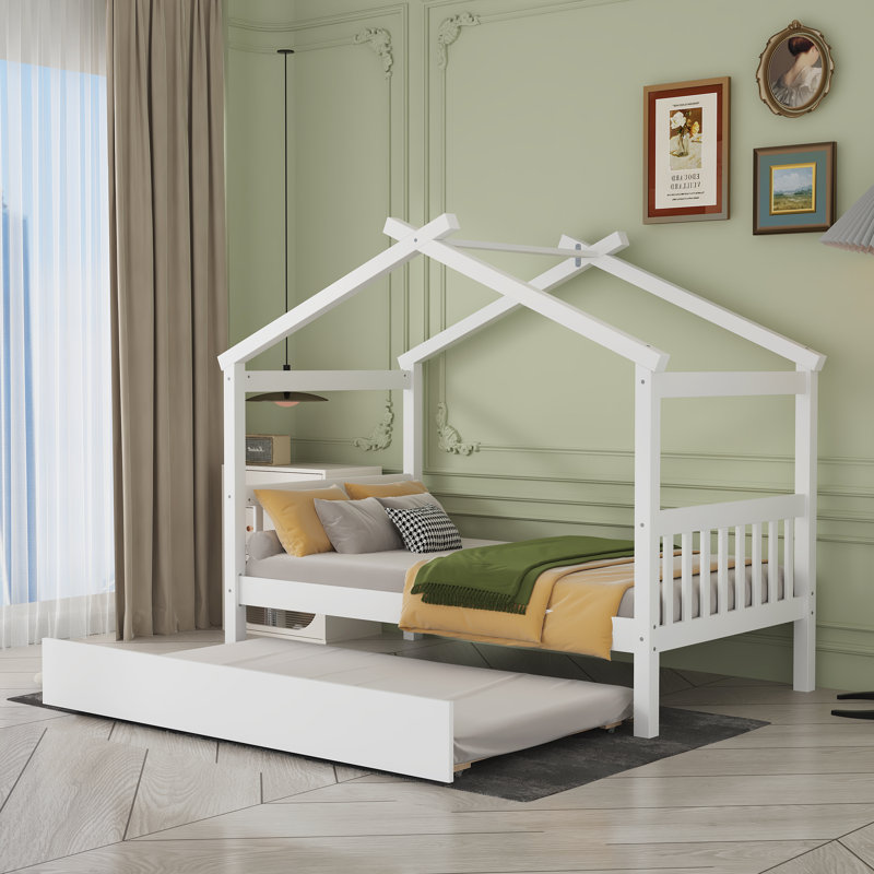 Lits simples avec lit gigogne Deivion, Blanc